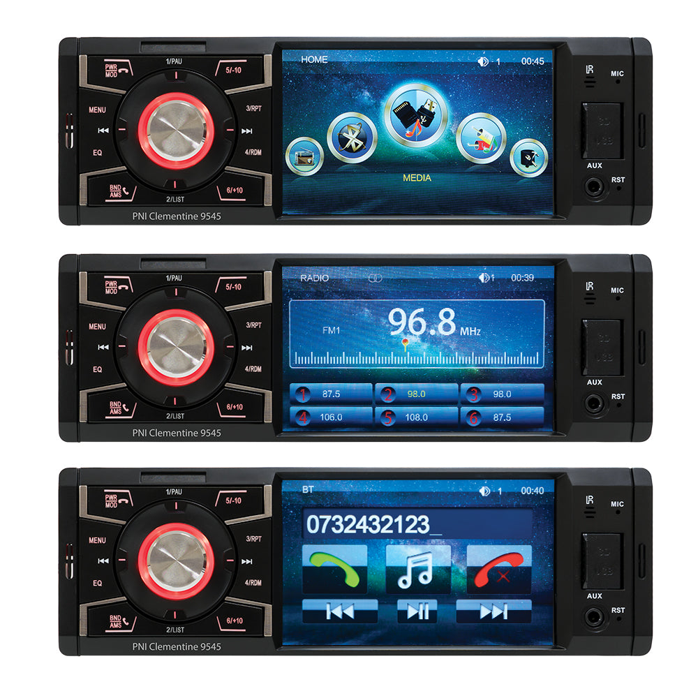 MP5 player auto PNI Clementine 9545 1DIN display 4 inch, 50Wx4, Bluetooth, radio FM, SD si USB, 2 RCA video IN/OUT