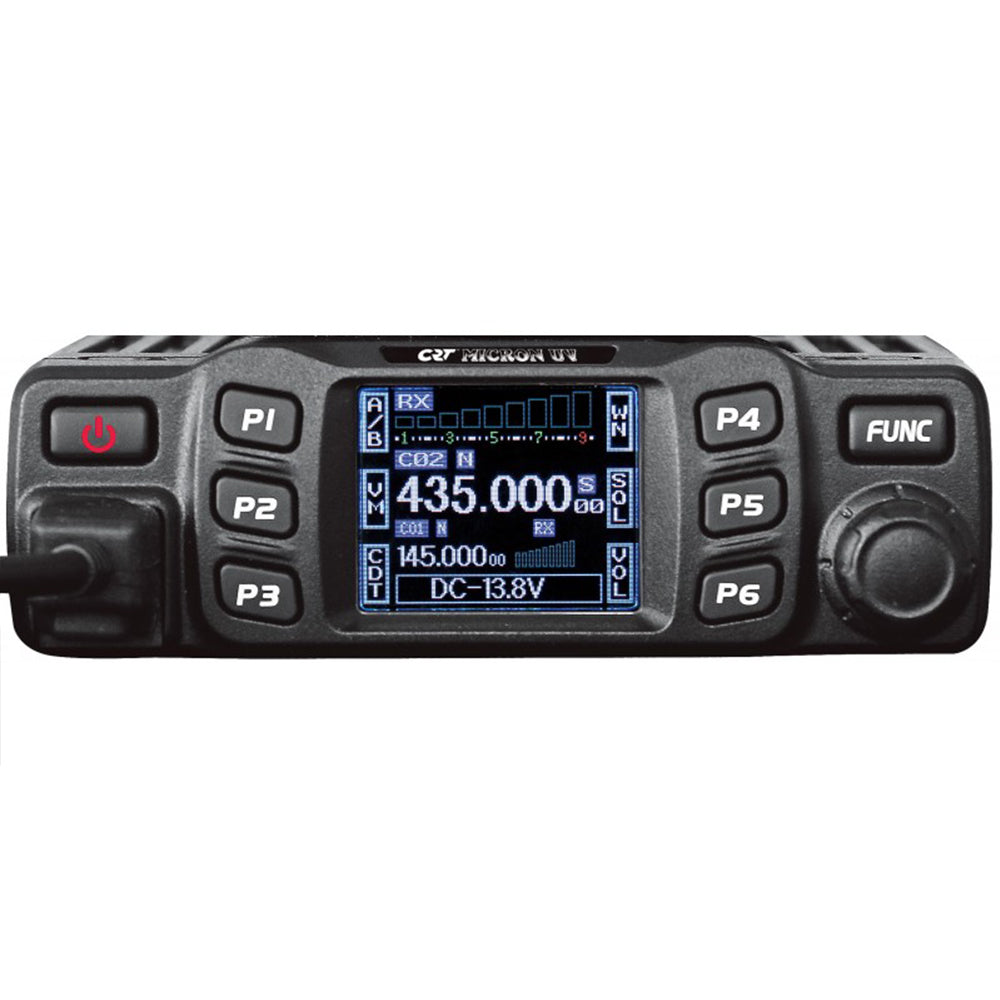 Statie radio VHF/UHF CRT MICRON UV dual band 144-146Mhz - 430-440Mhz, 13.8 Vdc, DTMF, Dual Watch, T.O.T, Scan, Talk Around