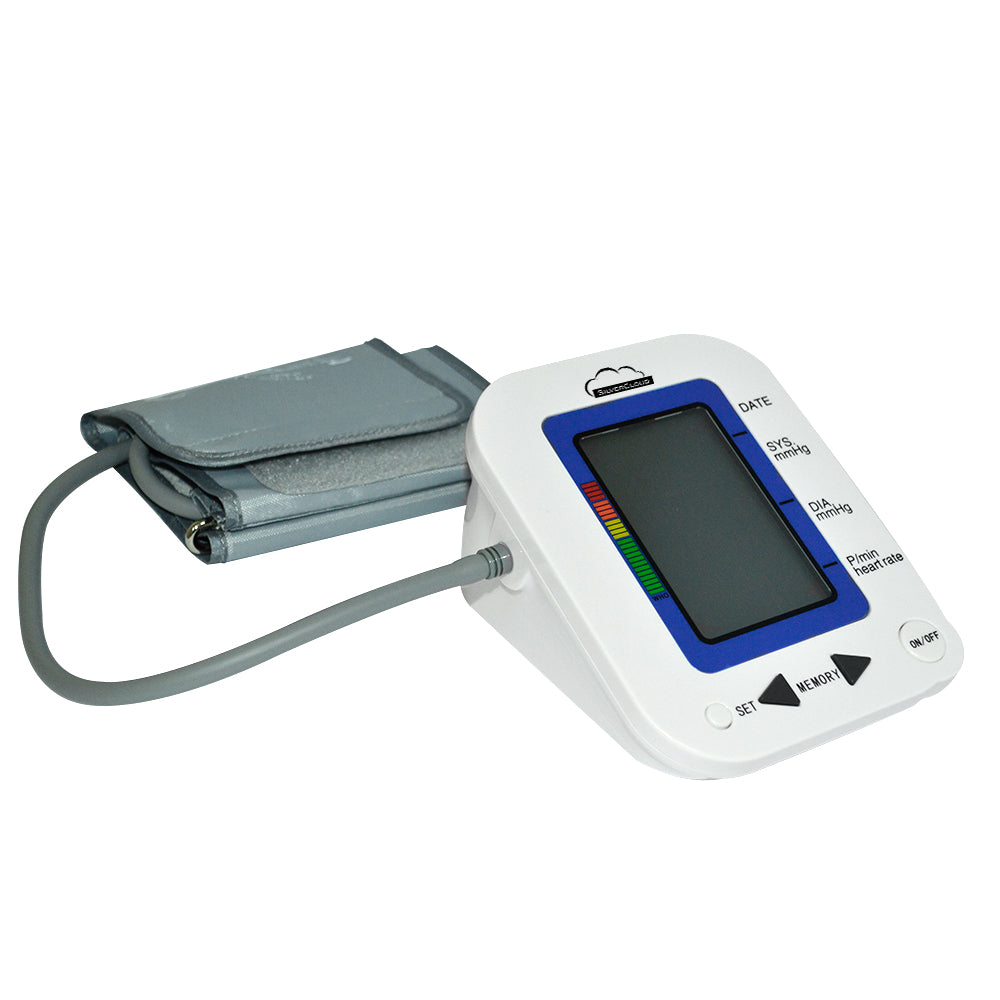 Tensiometru electronic de brat SilverCloud MB23 cu ecran LCD, atentionare vocala, afisare ritm cardiac, manson 22-36cm
