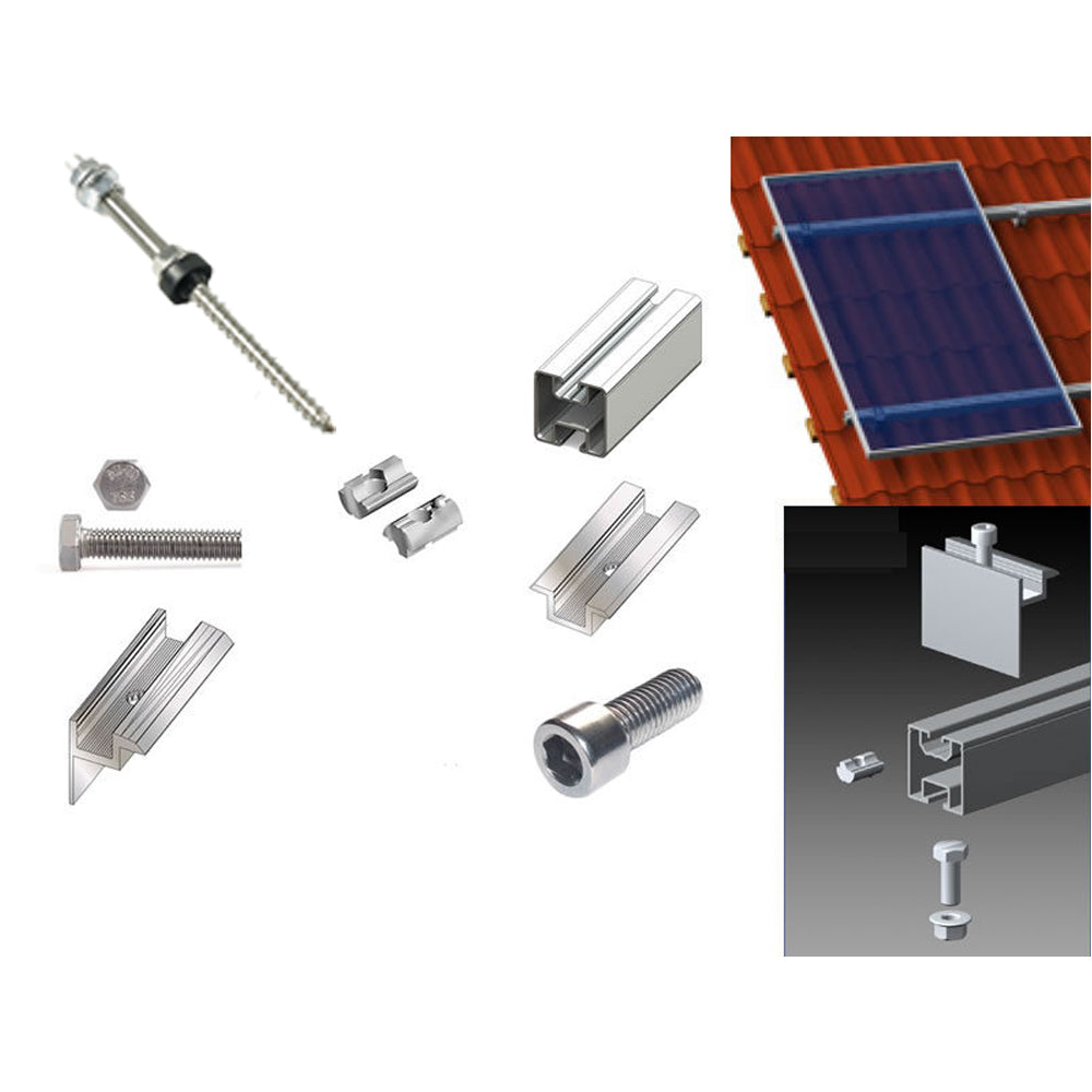 Kit de montaj pe acoperis tabla PNI pentru 2 panouri fotovoltaice
