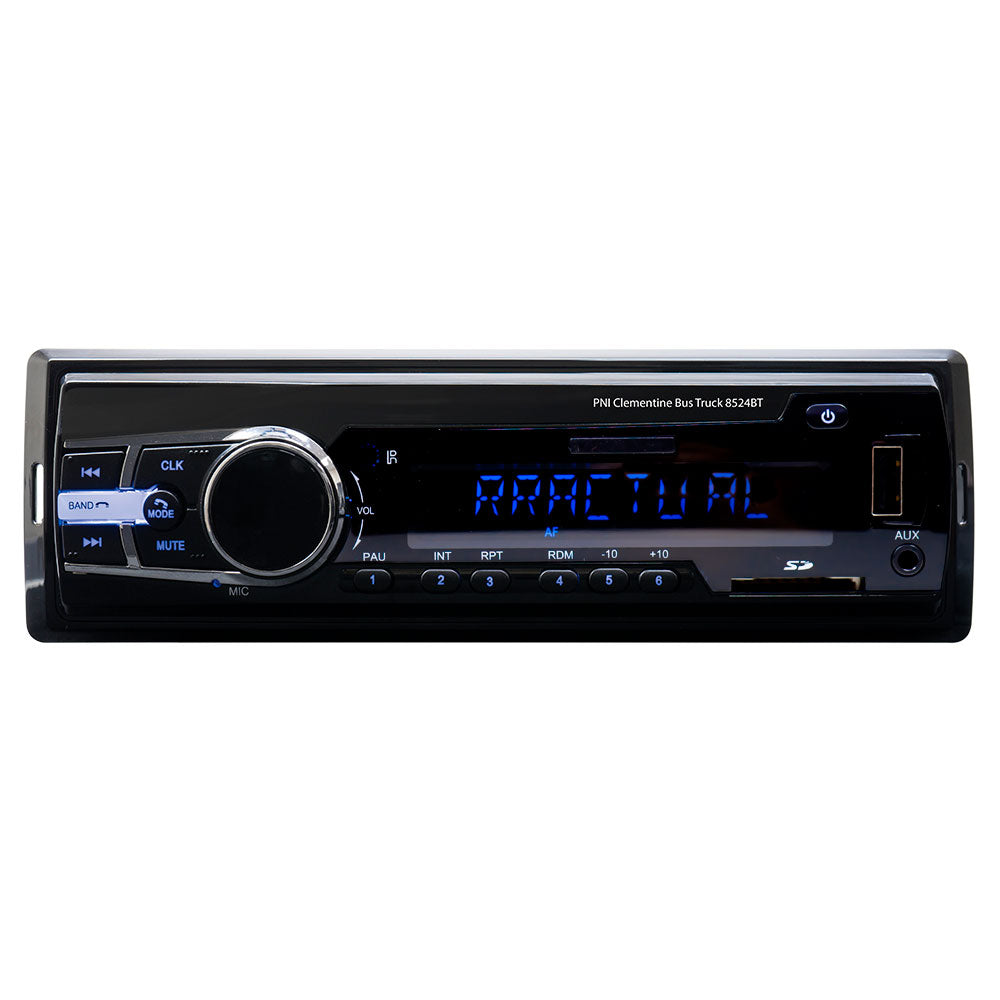 Radio MP3 player auto PNI Clementine Bus Truck 8524BT RDS 4x45w 12V/24V 1 DIN cu SD, USB, AUX, RCA si Bluetooth