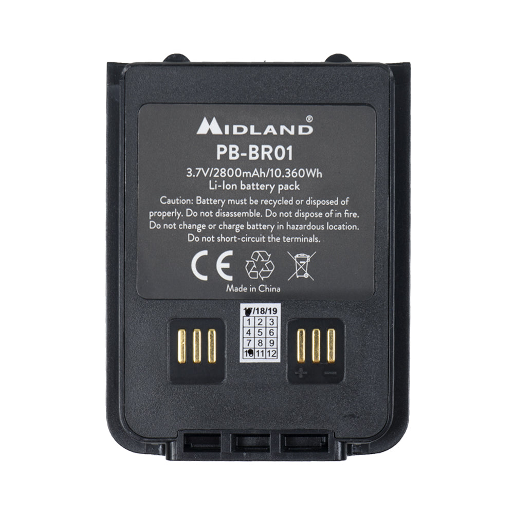 Acumulator Midland PB-BR01 Li-Ion 2800mAh, pentru statii radio PMR Midland BR01