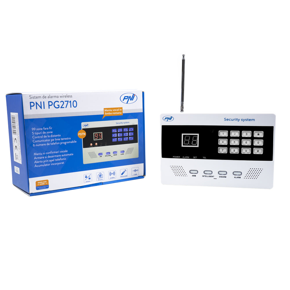 Kit Sistem de alarma wireless PNI PG2710 linie terestra si 6 senzori suplimentari