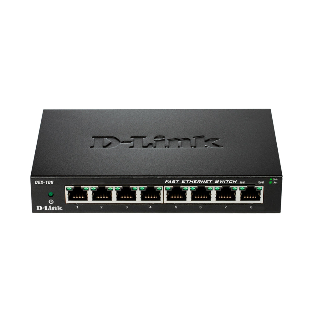 Switch internet D-link DLK S108 cu 8 porturi 10/100Mb carcasa metalica