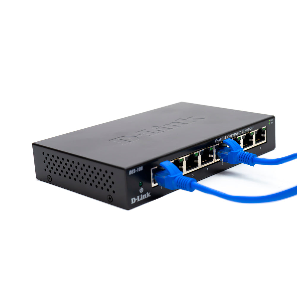 Switch internet D-link DLK S108 cu 8 porturi 10/100Mb carcasa metalica