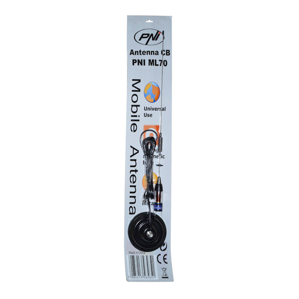 Pachet statie radio CB PNI ESCORT HP 8024 ASQ, 12-24 V, 40 canale,4W + Antena CB PNI ML70 cu magnet