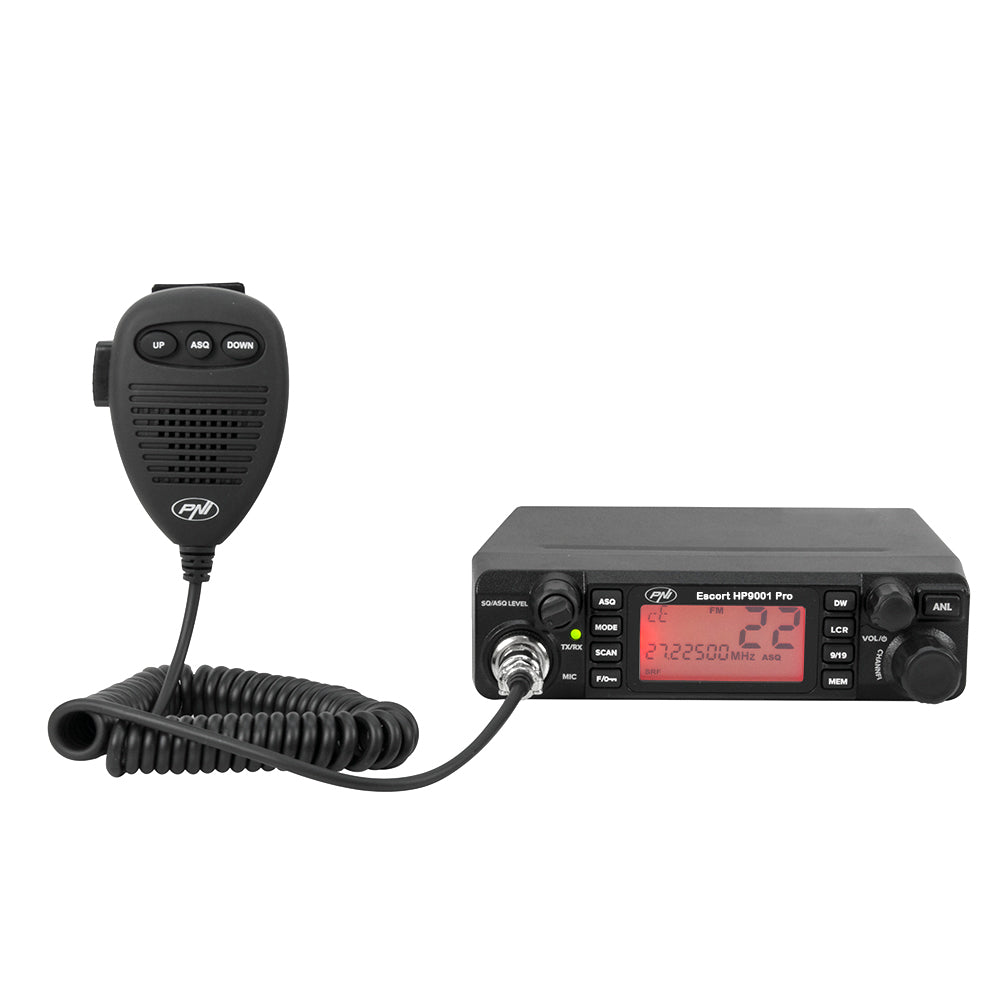 Kit Statie radio CB PNI ESCORT HP 9001 PRO ASQ 12/24 + Antena CB PNI Extra 45 cu magnet