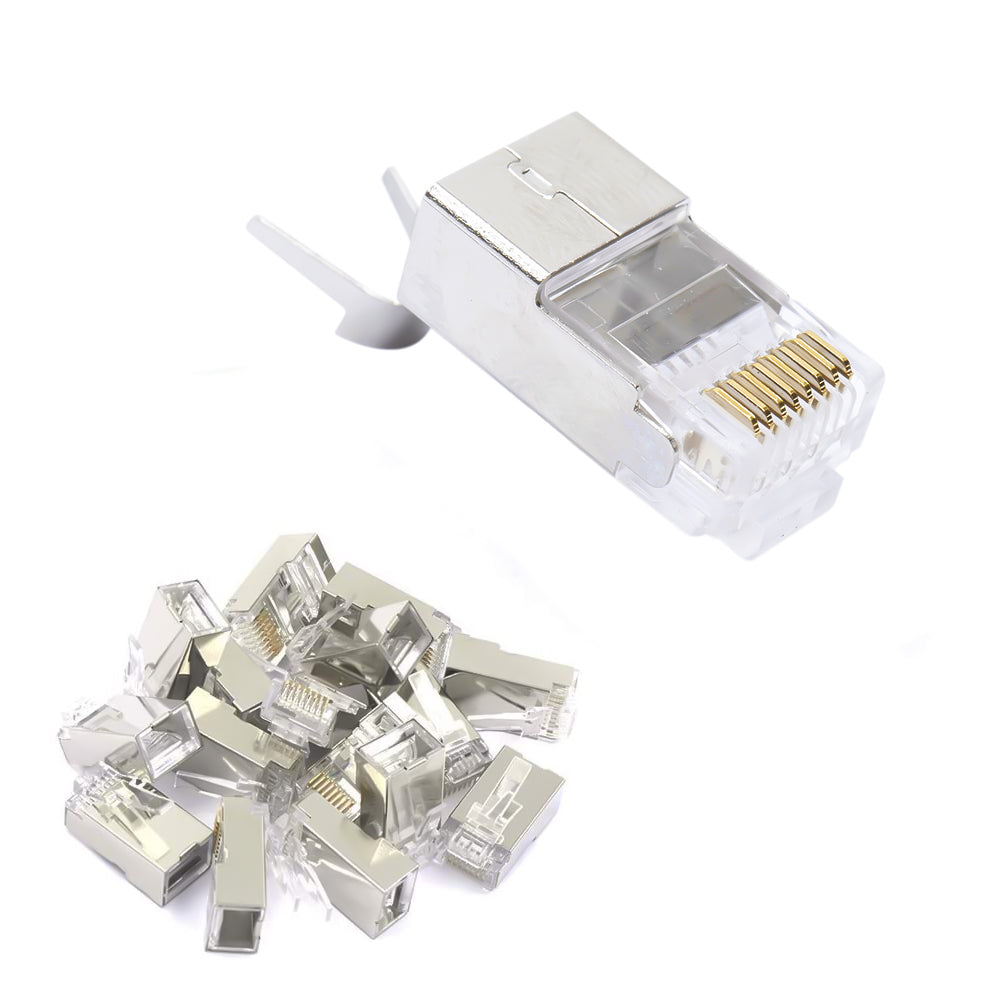 Mufa PNI RJ45 pentru cablu S/FTP Cat7 set cu 10 bucati