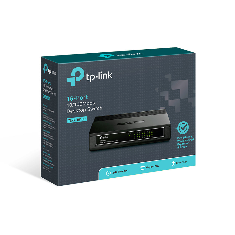 Switch internet TP-LINK TL-SF1016D cu 16 porturi 10/100Mb