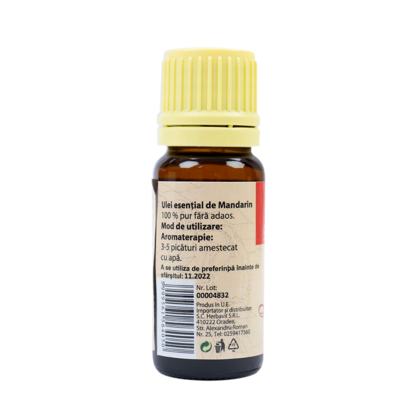 Ulei esential de Mandarin (citrus reticulata) 100 % pur fără adaos 10 ml