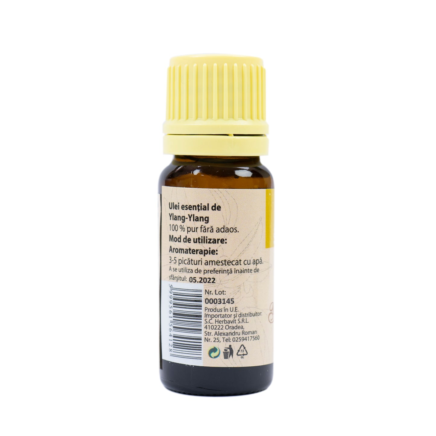 Ulei esential de Ylang-Ylang (Cananga odorata), 100% pur fara adaos, 10 ml