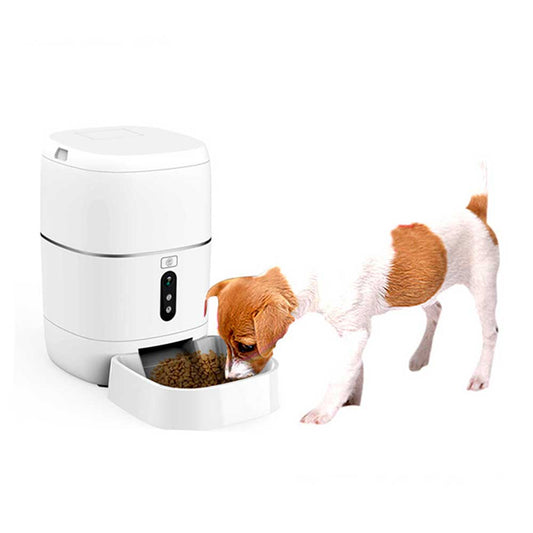 Hranitoare inteligenta de mancare PNI MyPet PT033PF pentru animale de casa, WiFi, 3 litri, programabil din aplicatia dedicata Tuya Smart, integrare in scenarii si automatizari smart cu alte produse compatibile Tuya