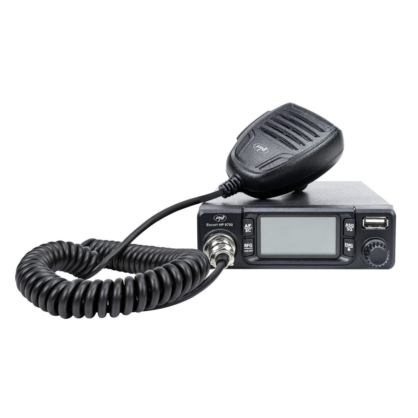 Statie radio CB PNI Escort HP 9700 USB, ANC, ASQ, alimentare 12V / 24V, functie PA, mufa de bricheta inclusa