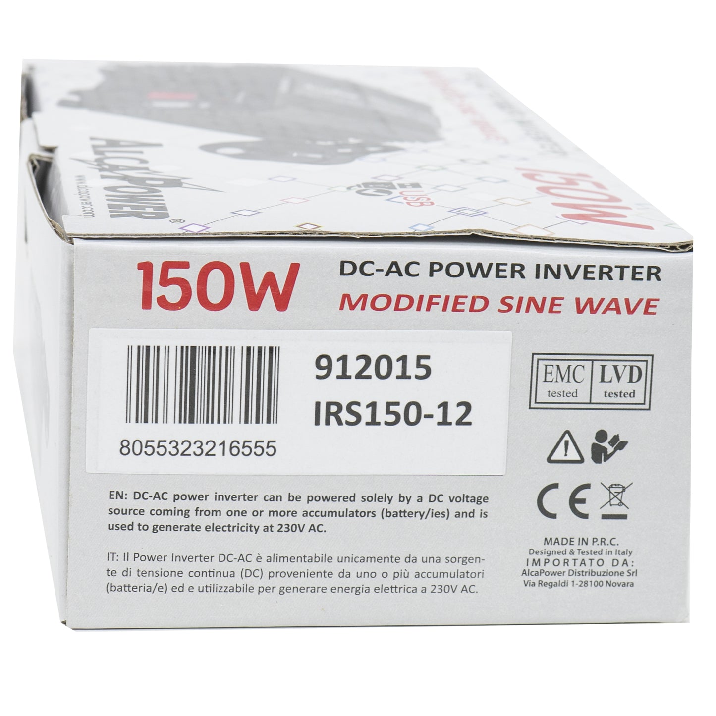 Invertor de tensiune AlcaPower by President 150W 12V-230V, sinusoida modificata, port USB