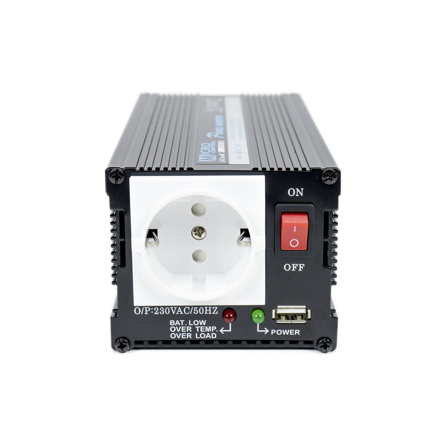 Invertor de tensiune President 400W alimentare 12V, iesire 230V, unda sinus modificata, mufa USB 5V 500mAh,  cu clesti alimentare si mufa de bricheta inclus