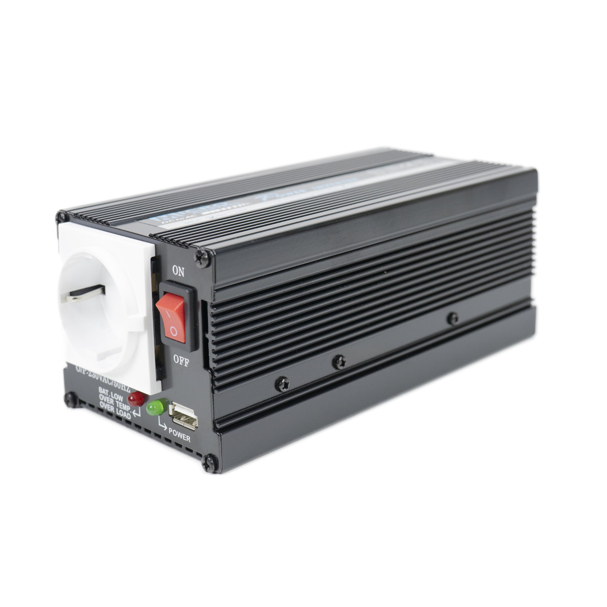 Invertor de tensiune President 400W alimentare 12V, iesire 230V, unda sinus modificata, mufa USB 5V 500mAh,  cu clesti alimentare si mufa de bricheta inclus