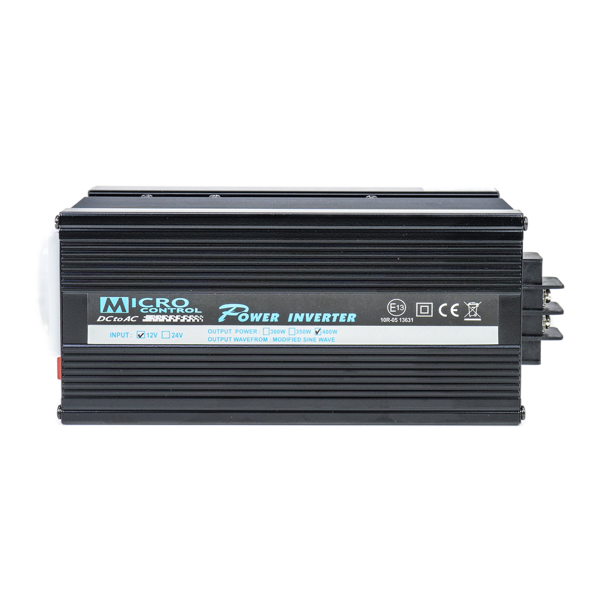 Invertor de tensiune President 400W alimentare 12V, iesire 230V, unda sinus modificata, mufa USB 5V 500mAh,  cu clesti alimentare si mufa de bricheta inclus