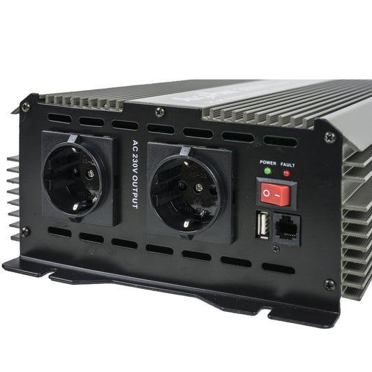 Invertor de tensiune AlcaPower by President 3000W 12V-230V, sinusoida modificata, port USB