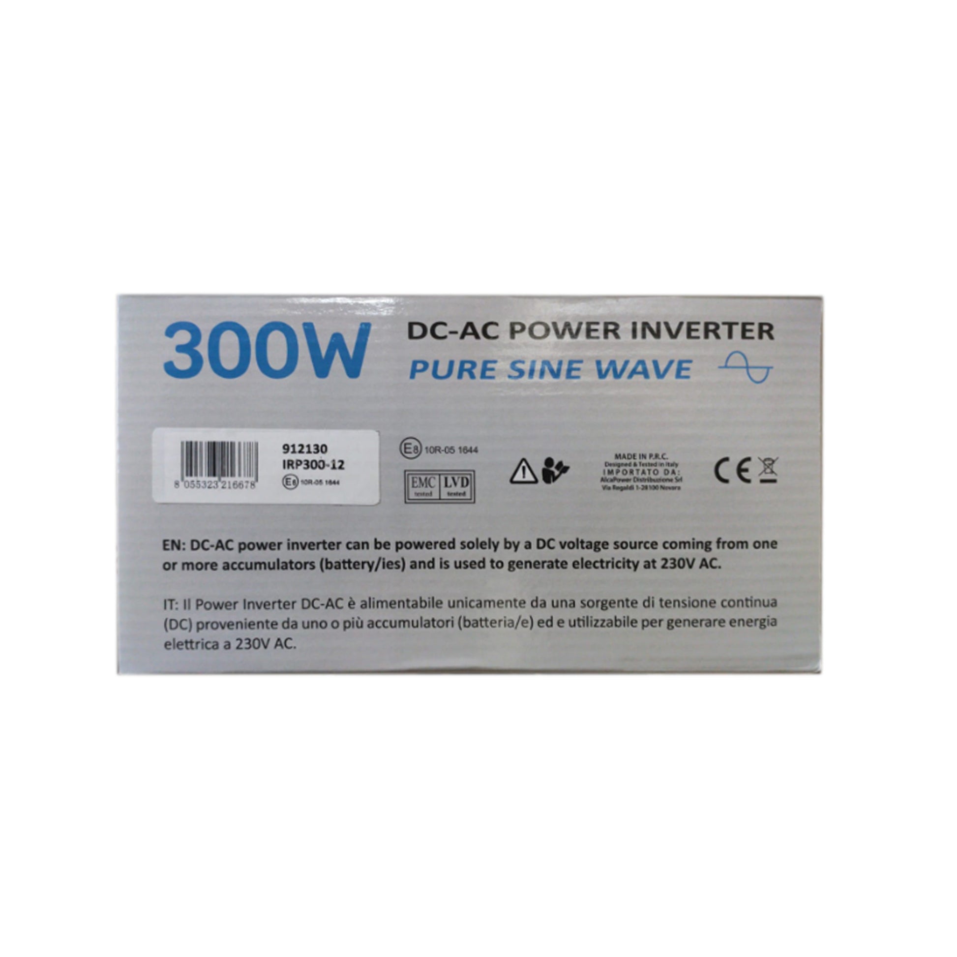 Invertor de tensiune AlcaPower by President 300W alimentare 12V, iesire 230V, unda sinus pur, mufa USB 5V 500mAh, cu clesti alimentare si mufa de bricheta inclus