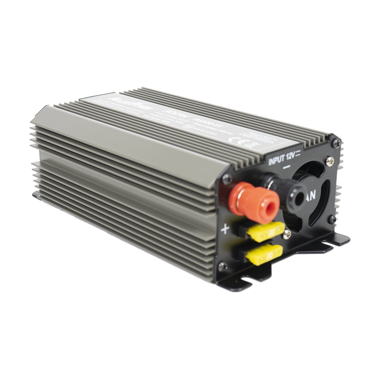 Invertor de tensiune AlcaPower by President 300W alimentare 12V, iesire 230V, unda sinus modificata, mufa USB 5V 500mAh, cu clesti alimentare si mufa de bricheta inclus