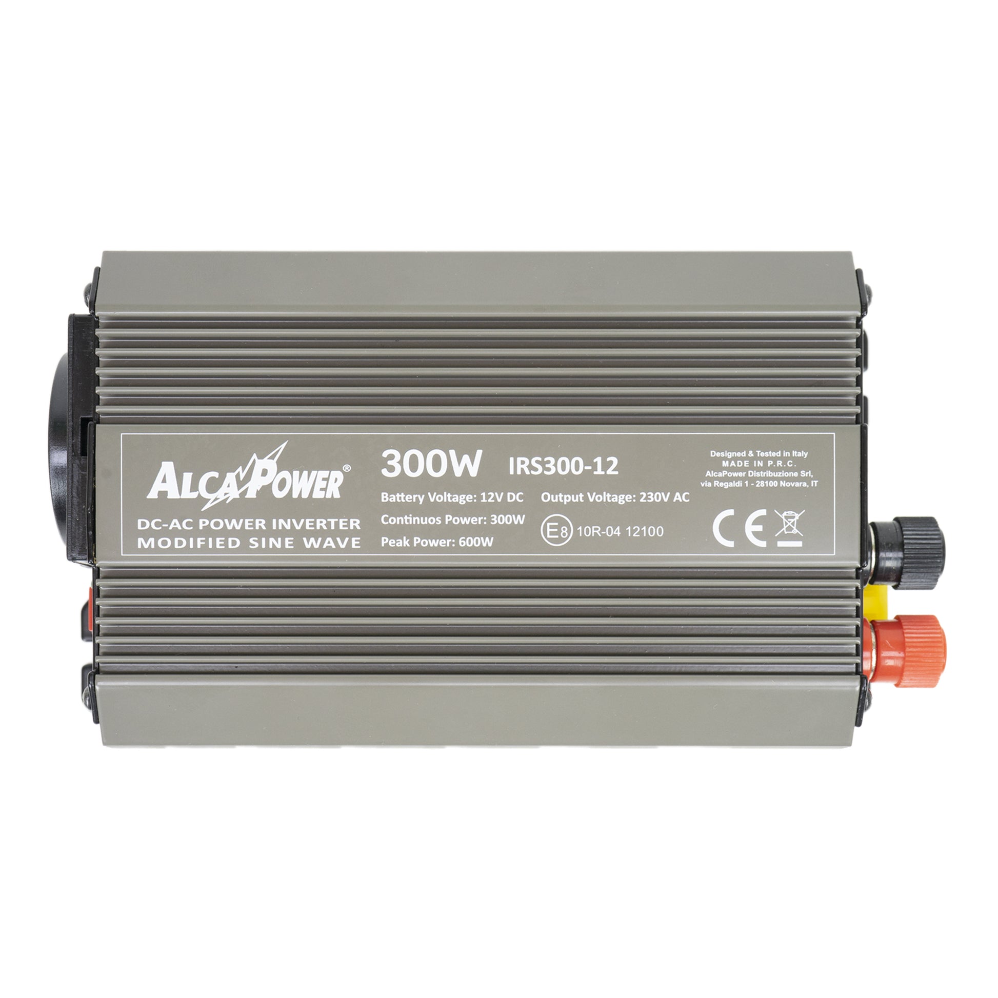 Invertor de tensiune AlcaPower by President 300W alimentare 12V, iesire 230V, unda sinus modificata, mufa USB 5V 500mAh, cu clesti alimentare si mufa de bricheta inclus