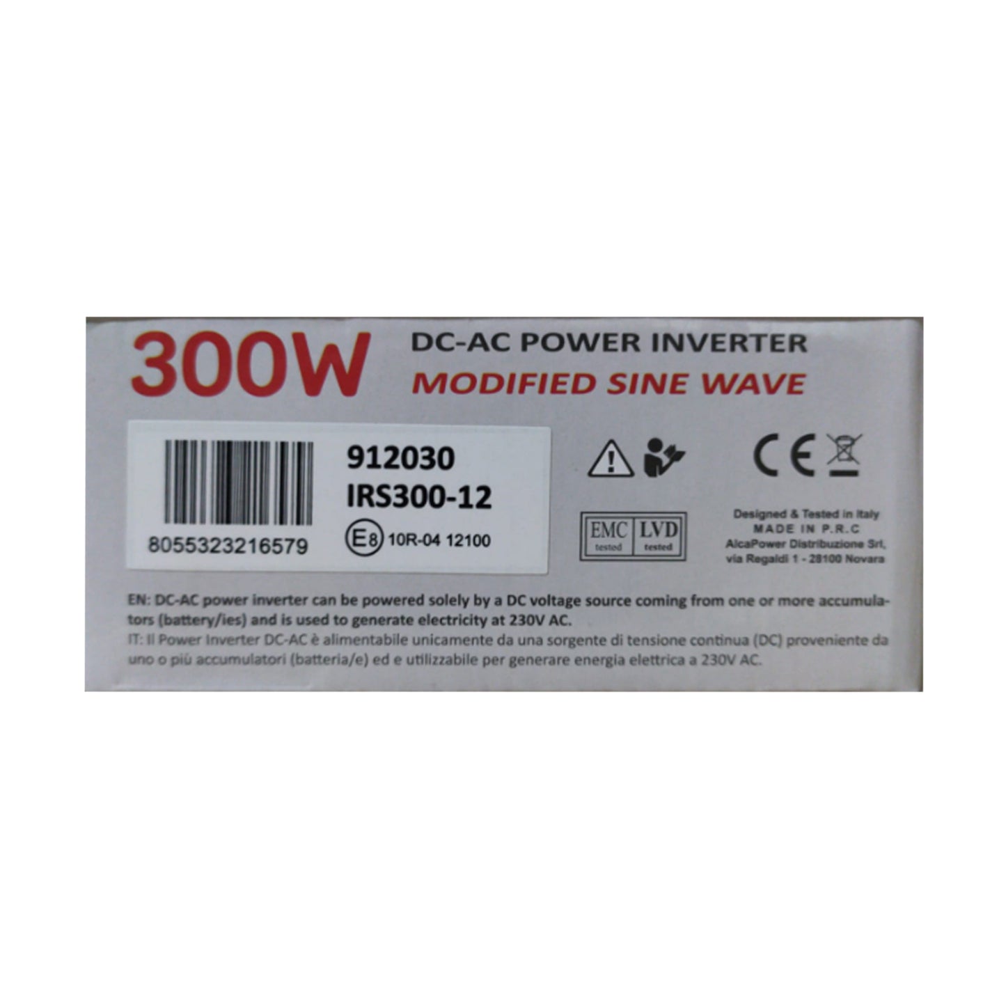 Invertor de tensiune AlcaPower by President 300W alimentare 12V, iesire 230V, unda sinus modificata, mufa USB 5V 500mAh, cu clesti alimentare si mufa de bricheta inclus