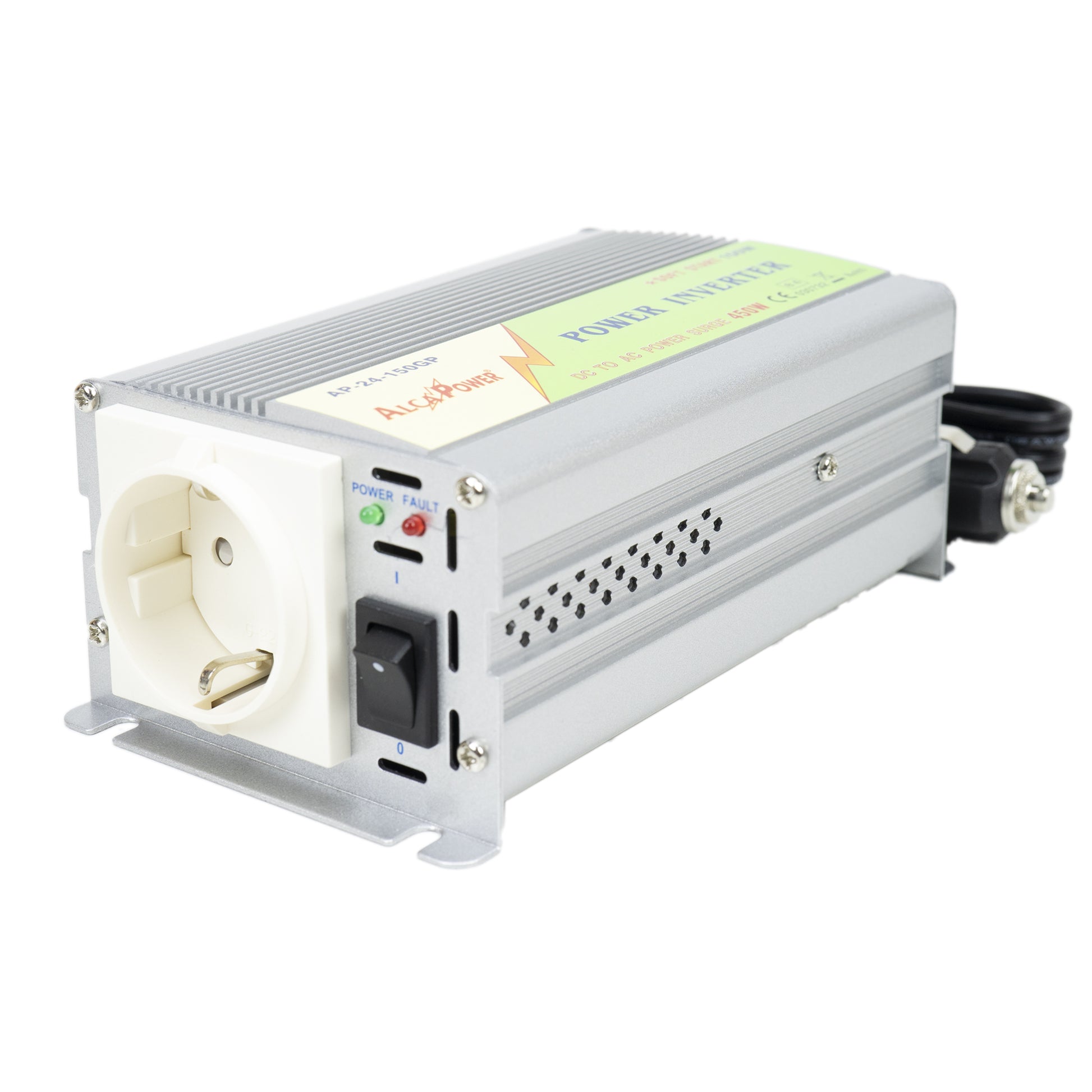 Invertor de tensiune AlcaPower by President 150W alimentare 24V, iesire 230V, Soft Start, unda sinus modificata, mufa de bricheta
