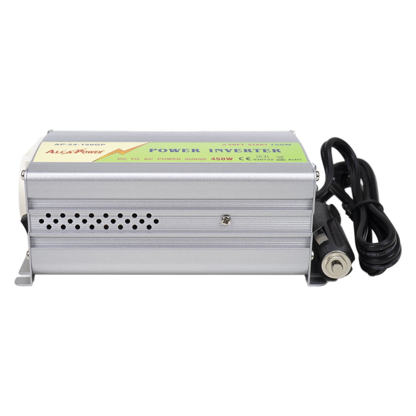 Invertor de tensiune AlcaPower by President 150W alimentare 24V, iesire 230V, Soft Start, unda sinus modificata, mufa de bricheta