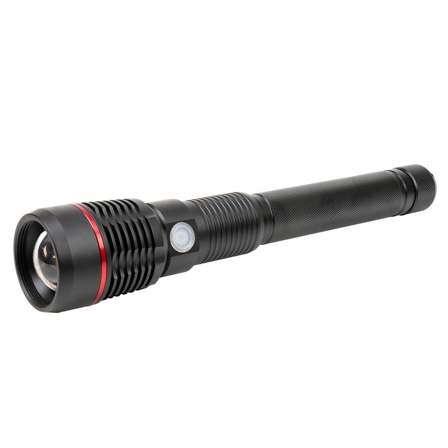 Lanterna PNI Adventure F450 din aluminiu cu focus si functie BOOST, led 20 W, 1500 lm pana la 450 m, IPX5, power bank cu iesire USB, incarcare prin micro USB, acumulator 4400 mAh inclus, functioneaza 10 ore continuu