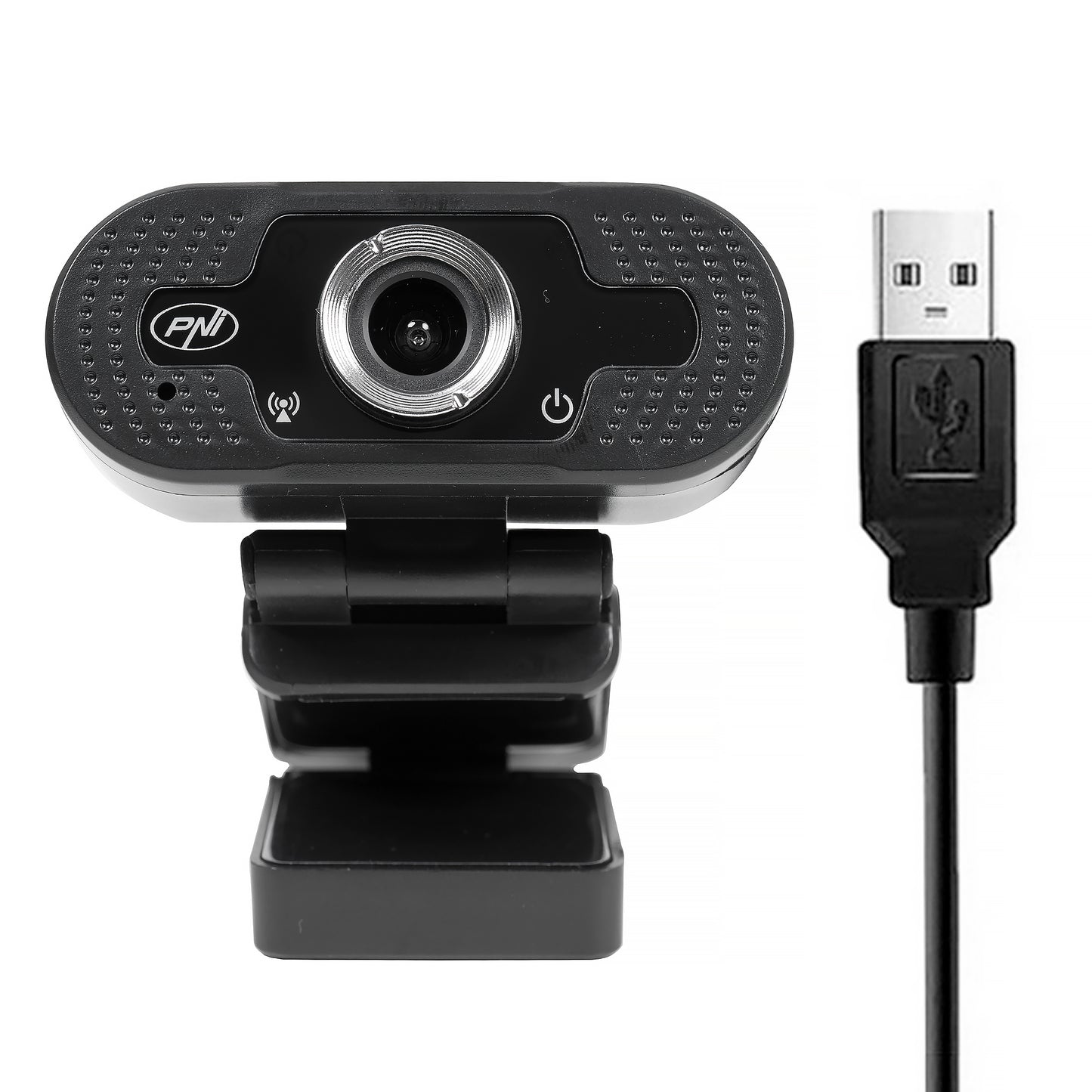 Camera Web PNI CW2860 Full HD 4MP, USB, Clip-on, Microfon incorporat, Conectare PC/Laptop, @30fps, Corectie automata de culoare