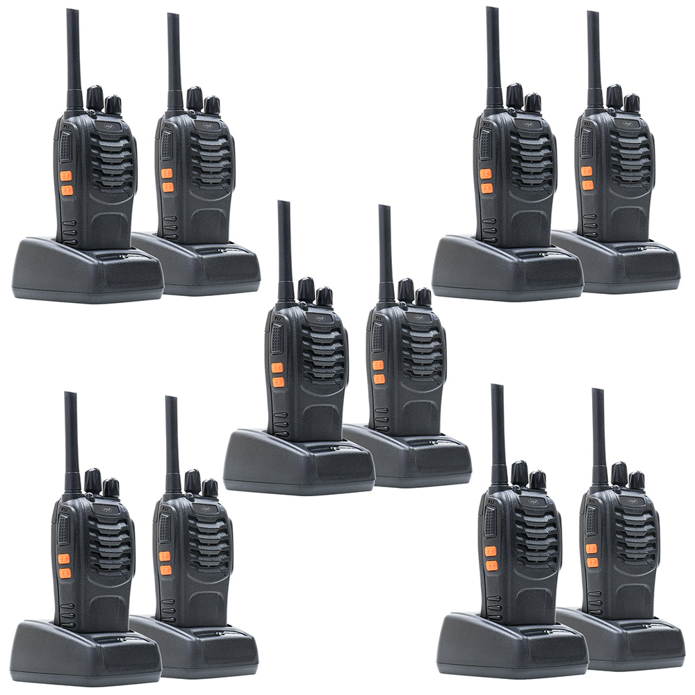 Kit 10 statii radio portabile PNI PMR R40 PRO acumulatori, incarcatoare si casti incluse