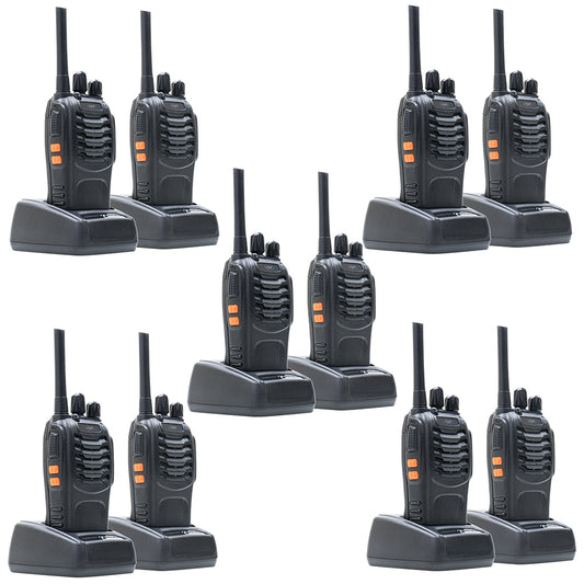 Kit 10 statii radio portabile PNI PMR R40 PRO acumulatori, incarcatoare si casti incluse