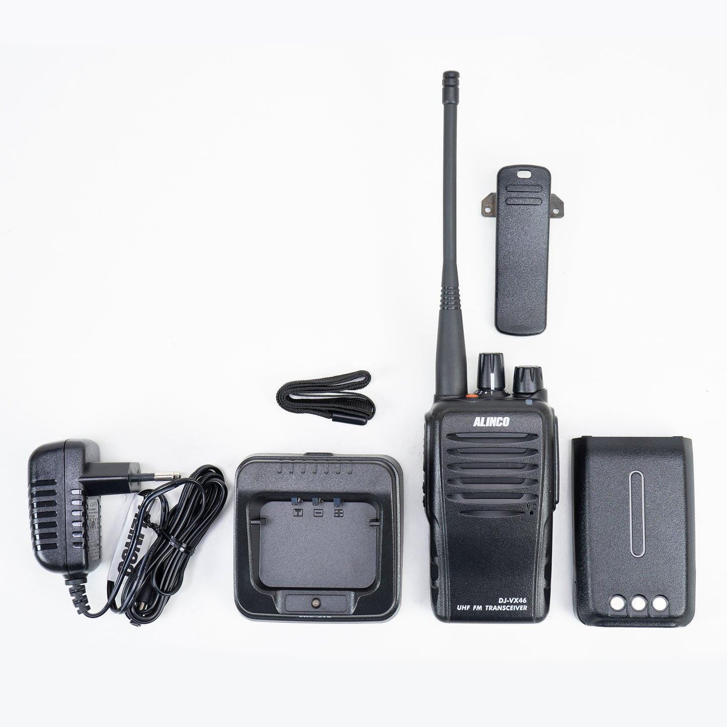 Statie radio portabila PNI Alinco DJ-VX46, PMR446, IP67, Scan, Vox, filtru Compander, Scramble, acumulator 1800mAh