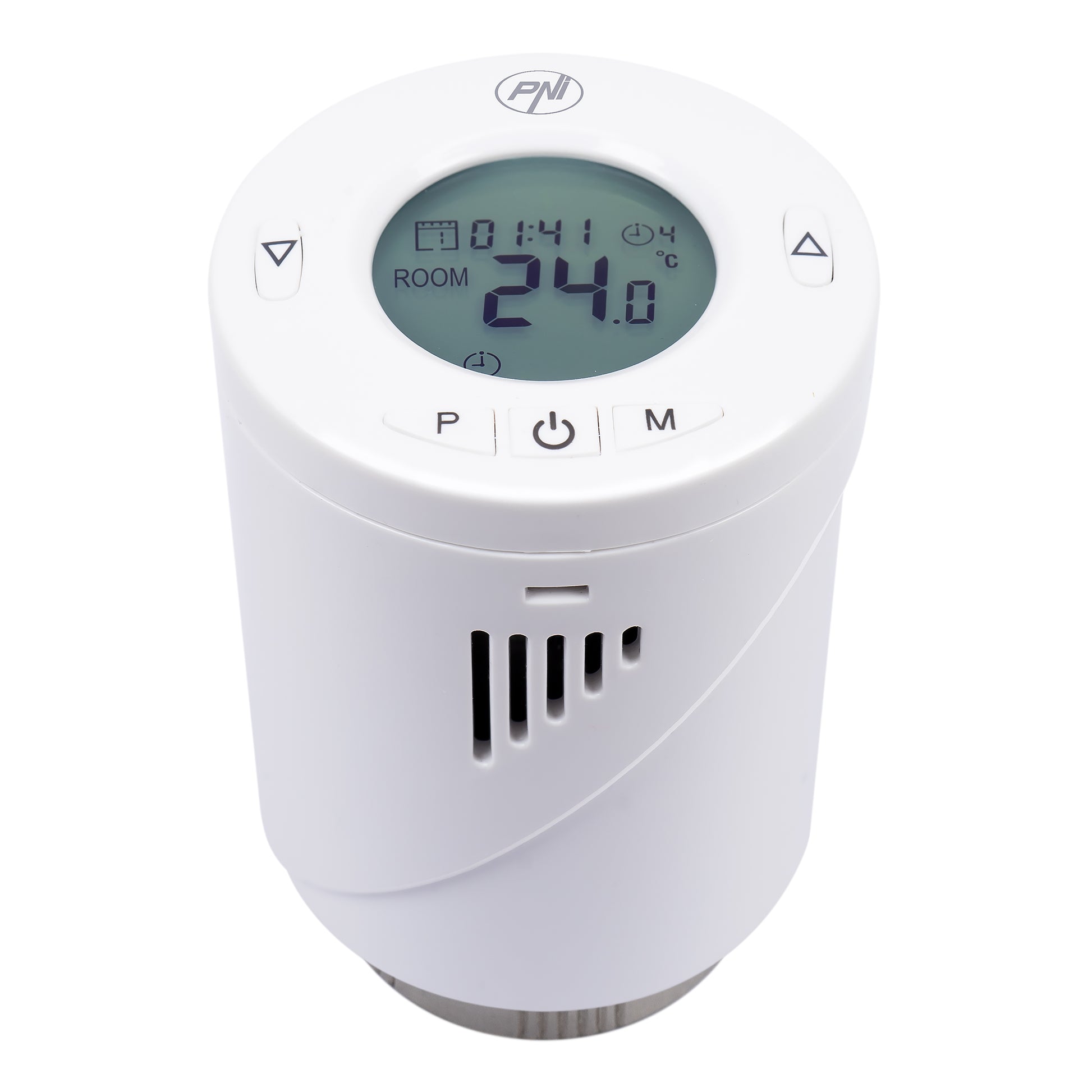 Cap termostatic inteligent PNI CT25T pentru calorifer, se conecteaza fara fir cu Hub PNI CT25WIFI cu control prin Internet, aplicatie de mobil Tuya Smart
