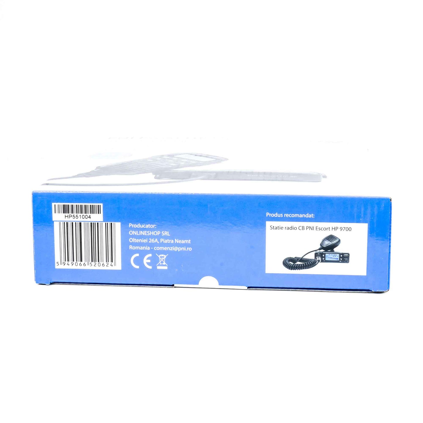 Statie radio CB PNI Escort HP 55 ASQ, multi-norma, RF Gain, ASQ, SQ reglabil, mufa de bricheta inclusa