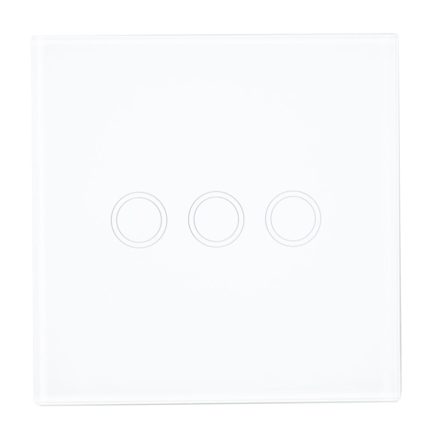 Intrerupator triplu cu touch PNI SH303 din sticla, alb cu LED indicator