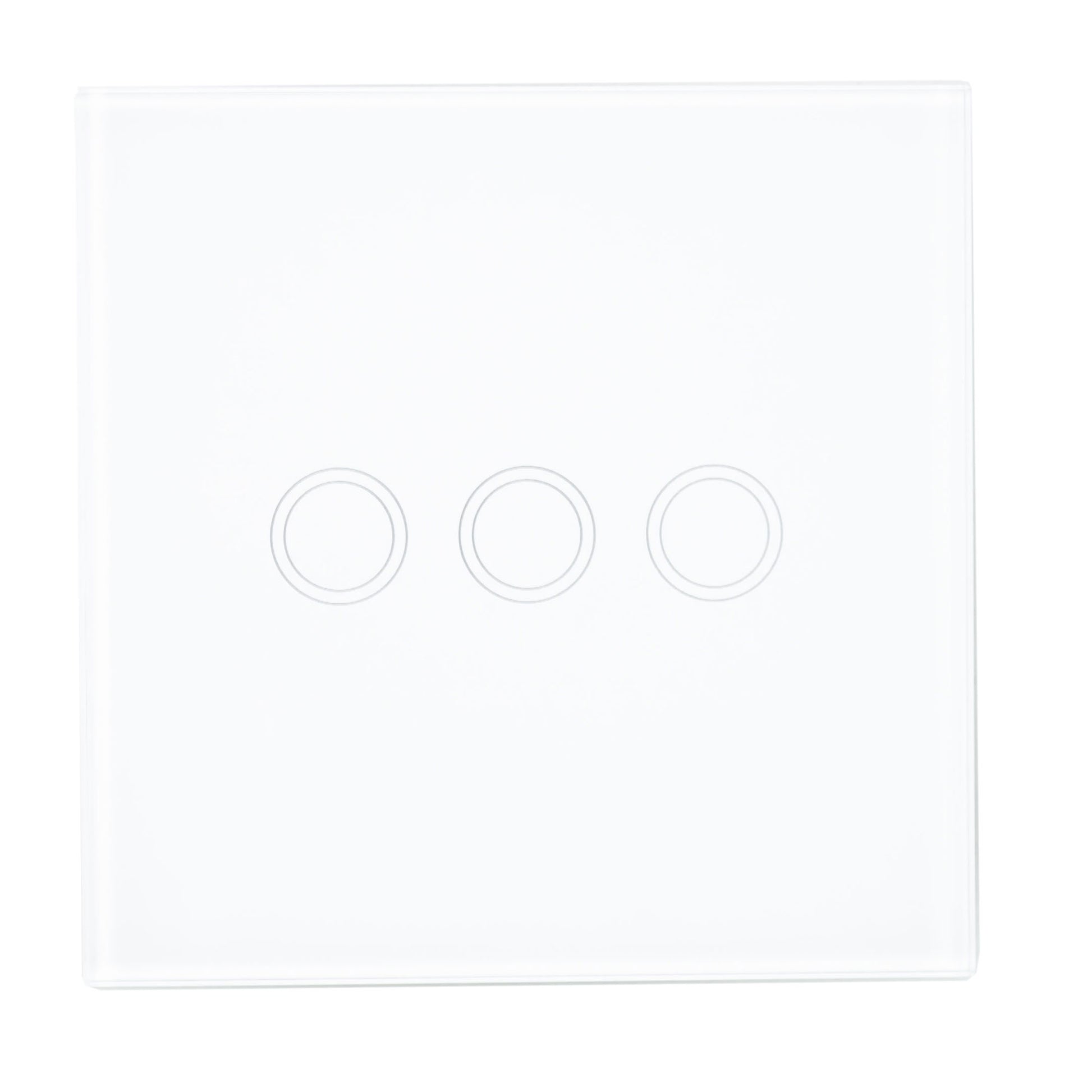 Intrerupator triplu cu touch PNI SH303 din sticla, alb cu LED indicator