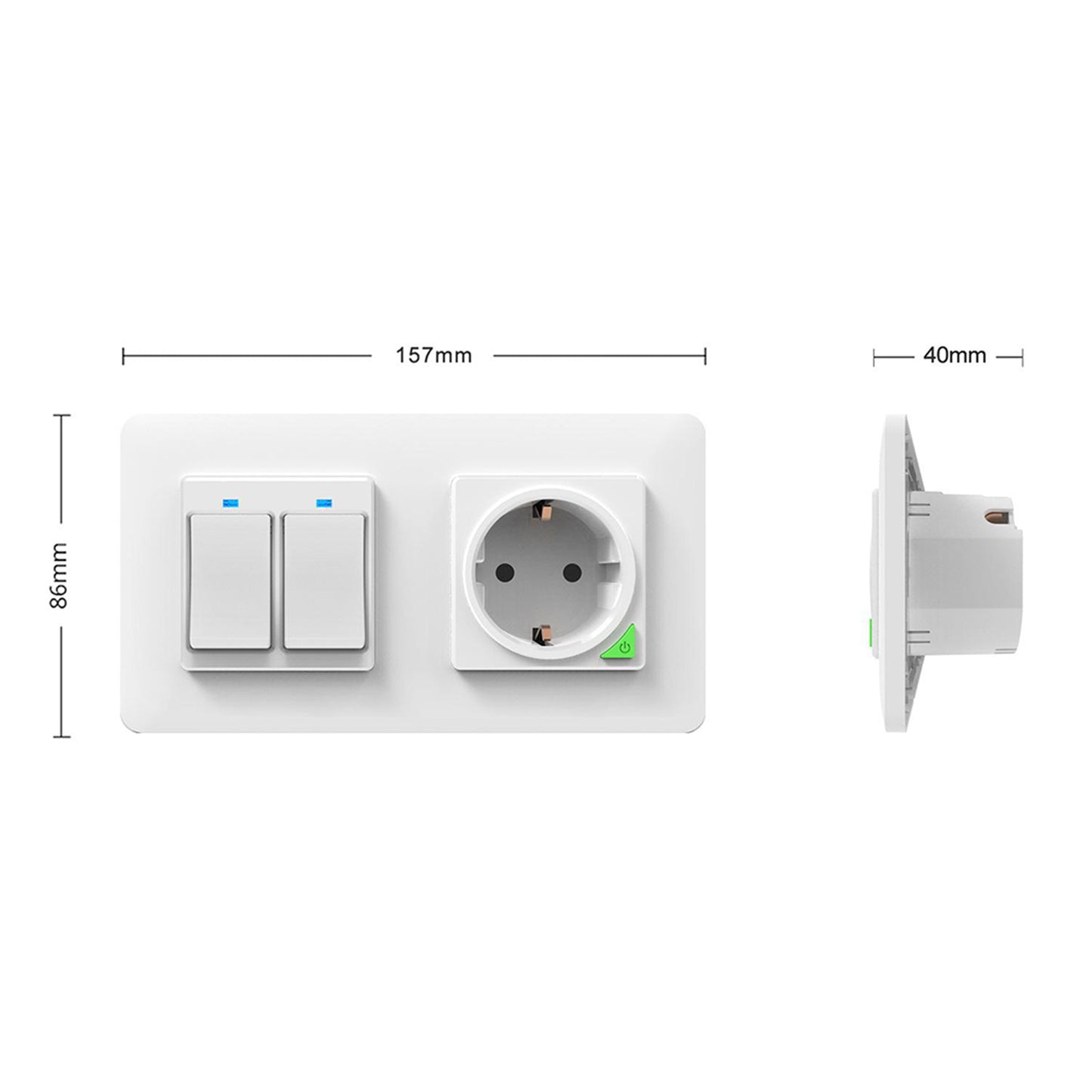 Rama dubla PNI WS2 pentru intrerupator sau priza inteligenta PNI SmartHome