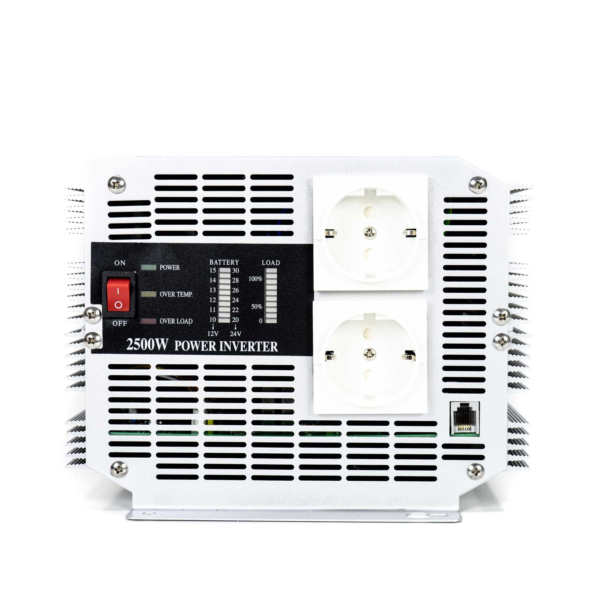 Invertor de tensiune President 2500W 12V-230V, sinusoida modificata, port USB, telecomanda inclusa
