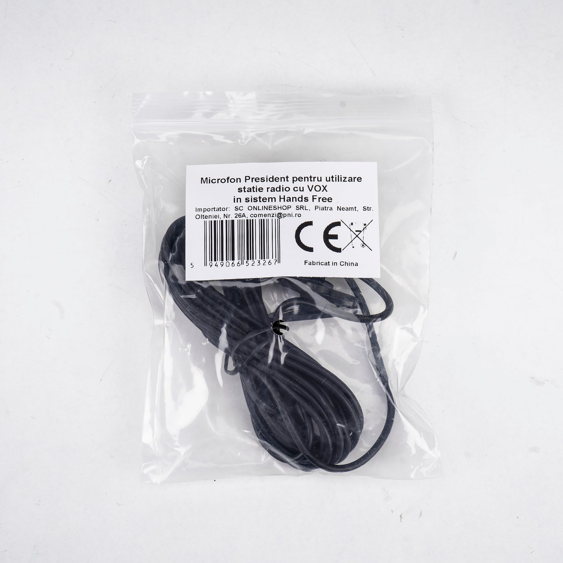 Microfon President pentru utilizare statie radio cu functia VOX in sistem handsfree