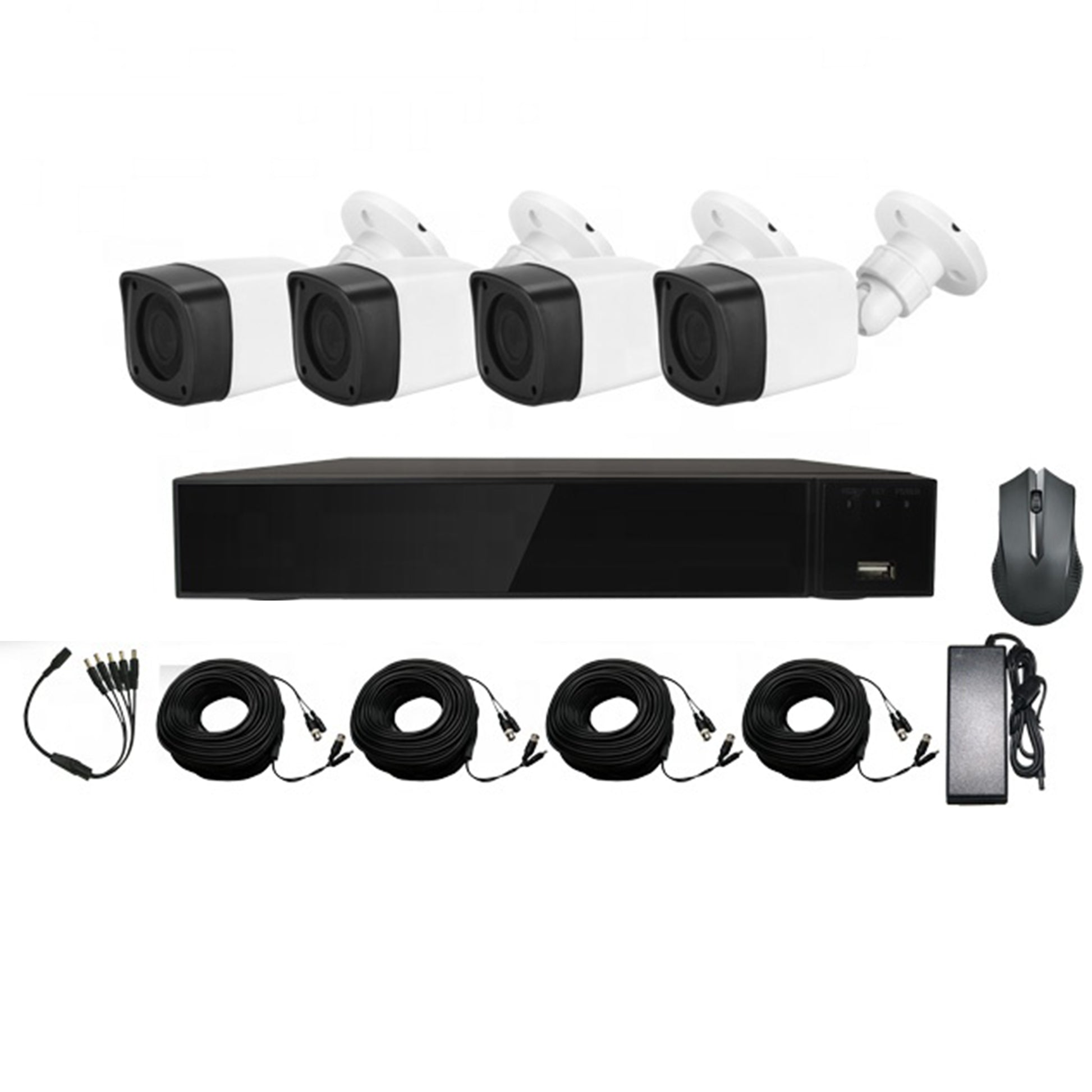 Kit supraveghere video PNI House XVR404 5MP - DVR si 4 camere exterior, cabluri incluse