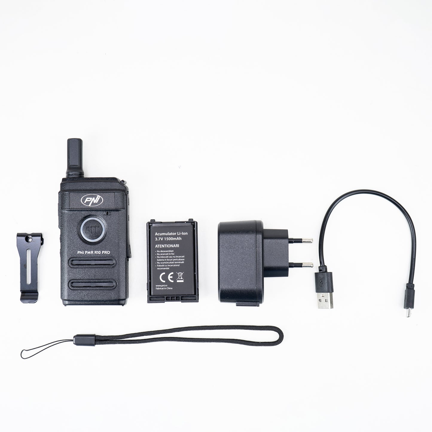 Statie radio portabila PNI PMR R10 PRO, 446MHz, 0.5W, 16 canale programabile, 16 PMR si tonuri 50 CTCSS si 104 DCS, Monitor, Scan