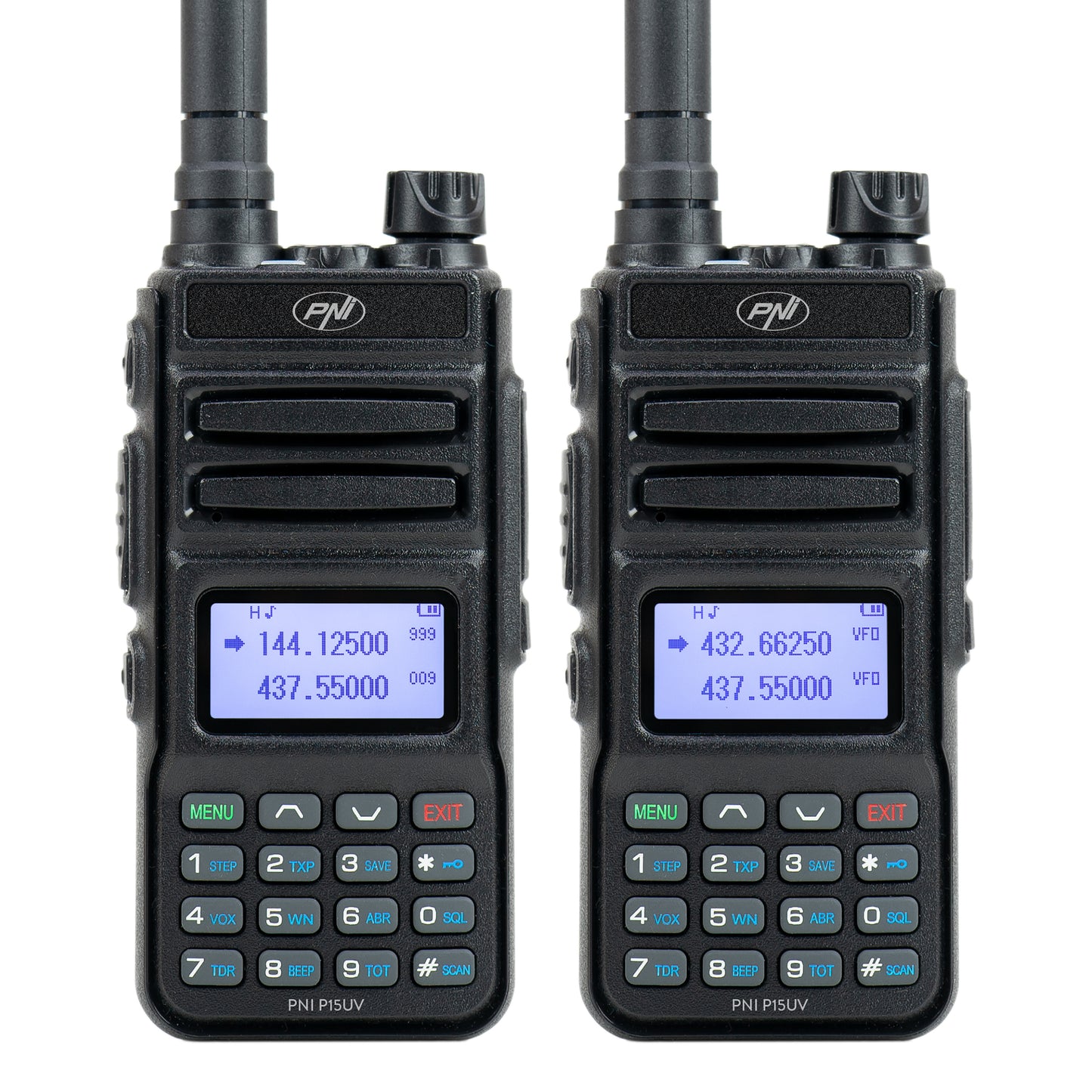 Statie radio portabila VHF/UHF PNI P15UV dual band, 144-146MHz/430-440Mhz, 999CH, cu acumulator 1500 mAh
