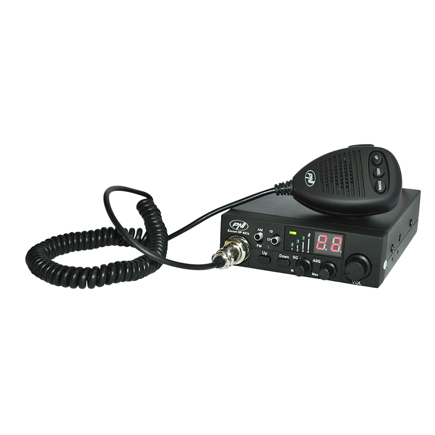 Statie radio CB PNI Escort HP 8024 cu ASQ reglabil si alimentare 12V-24V