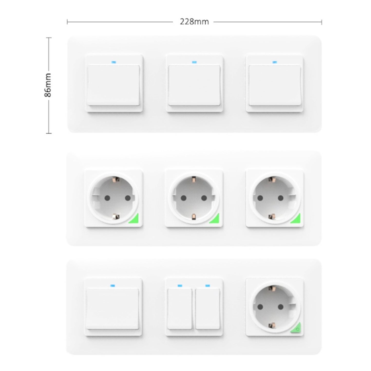 Rama tripla PNI WS3 pentru intrerupator sau priza inteligenta PNI SmartHome