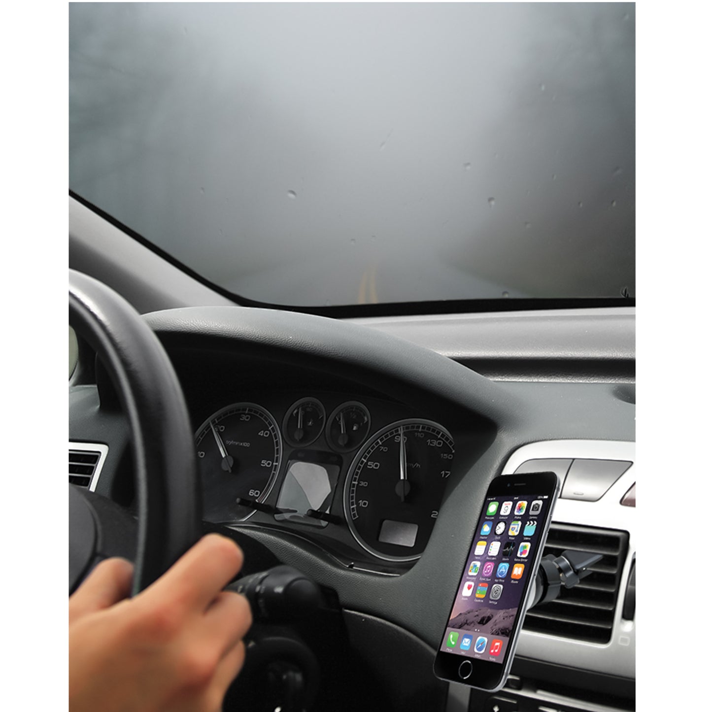 Suport magnetic pentru telefon mobil Silvercloud Easy Drive 12 in grila de ventilatie