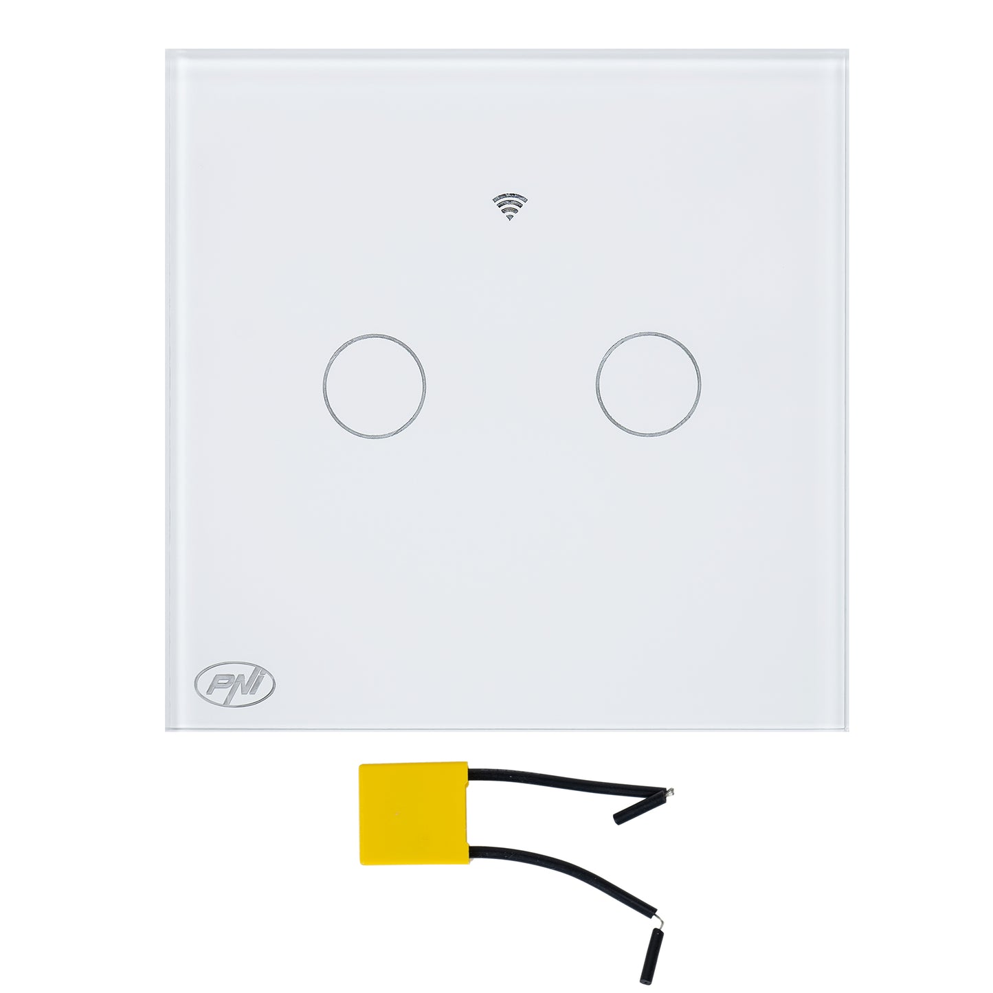 Intrerupator inteligent cu touch PNI SafeHome PT202L WiFi, 10A, control prin aplicatia Tuya Smart, compatibil cu Alexa si Google Assistant - Live Wire, fara nul