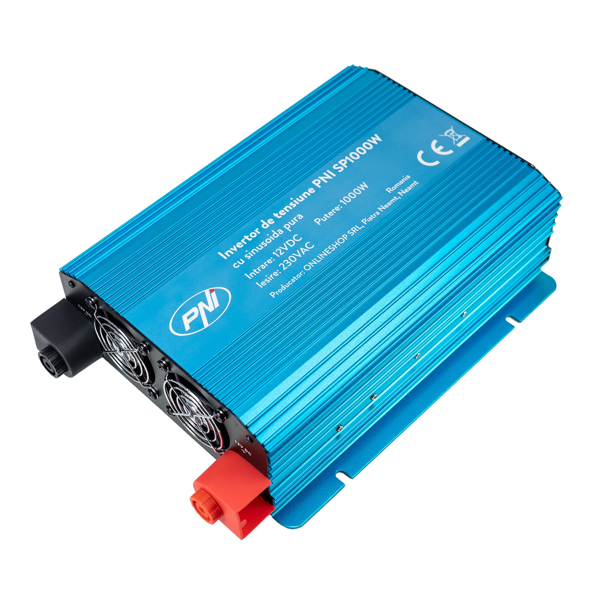 Invertor de tensiune PNI SP1000W cu sinusoida pura, alimentare 12V sinus pur