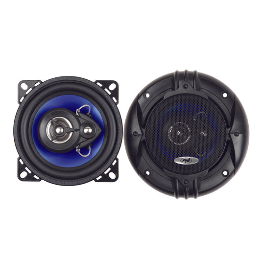Difuzoare auto coaxiale PNI HiFi400, 80W, 4 Ohm, 10 cm, 3 cai, Injection Core cu diametru 100mm, set 2 buc