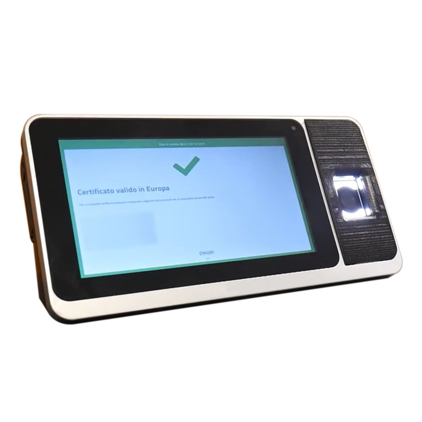 Scanner QR Certificat verde Covid-19 ZYNK-ZPAD-PLUS-QR-12-S, WiFi, 2 MP, ecran 7 inch tactil, RFID, amprenta, cod QR, bluetooth, plug and play